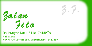 zalan filo business card